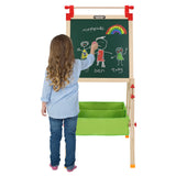 Children's Lift able Easel with Top Shaft and Non-Woven Storage HB-D126S