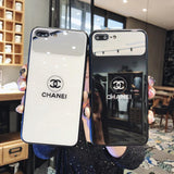 Chanel Icon Phone Case for iPhone6/6S, 6/6S PLUS, 7/8, 7/8plus, X/XS, XR, XS MAX Stylish Chic Mirror Full Protection Anti-falling black