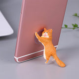 Cute Cartoon Cat Phone Holder Car Mount Sucker Bracket Universal for Sumsung Huawei LG iPhone X XS 8 7 6 black