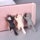 Cute Cartoon Cat Phone Holder Car Mount Sucker Bracket Universal for Sumsung Huawei LG iPhone X XS 8 7 6 black