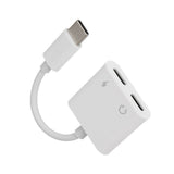 C to Dual C Digital Audio Headset Adapter for Google iPad Pro white