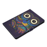 For iPad 10.5 2017/iPad 10.2 2019 Laptop Protective Case Color Painted Smart Stay PU Cover with Front Snap  owl