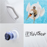 Inflatable Lake River Water Float Giant Swan Ride-On Raft for Swimming Pool