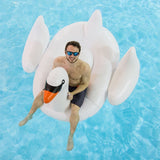 Inflatable Lake River Water Float Giant Swan Ride-On Raft for Swimming Pool