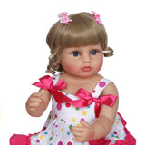 All-Plastic Simulation Doll: 22 Inches Cute Polka Dot Skirt