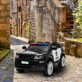 12V Kids Police Ride On Car Electric Cars 2.4G Remote Control, LED Flashing Light, Music & Horn **