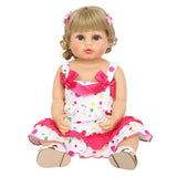 All-Plastic Simulation Doll: 22 Inches Cute Polka Dot Skirt