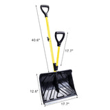 Strain-Reducing Snow Shovel | Yellow | 18-Inch | Spring Assisted Handle *