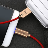 MCDODO Knight Series Auto Disconnect QC 3.0 Quick Charge Micro USB Cable Red 1.5M