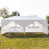 3 x 6m Six Sides Two Doors Waterproof Tent with Spiral Tubes White **