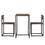 Elm Wood Simple Breakfast Table and Chair Three-Piece