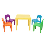 Set of Plastic Table And Chair for Children, One Desk And Four Chairs (50x50x46cm) **