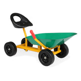 Kids Ride On Sand Dumper With Wheels, Outdoor Sandbox Toy Wheelbarrow For Kids Green