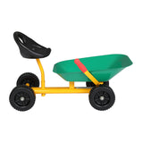 Kids Ride On Sand Dumper With Wheels, Outdoor Sandbox Toy Wheelbarrow For Kids Green