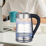 ZOKOP HD-250 110V 1500W 2.5L Electric Kettle with Blue Glass *