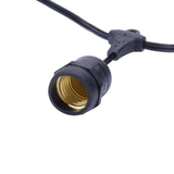 S14 24pcs Light Bulb Outdoor Yard Lamp String Light with Black Lamp Wire **