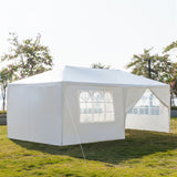 3 x 6m Six Sides Two Doors Waterproof Tent with Spiral Tubes White **