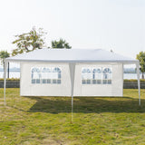 3 x 6m Six Sides Two Doors Waterproof Tent with Spiral Tubes White **