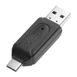 Portable High Speed 480Mbps OTG USB2.0 Type-C USB 3.1 Memory Card Reader for SD TF Micro SD Card Mobile Phone black