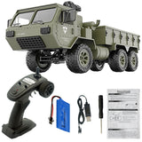 Fayee FY004A 1/16 2.4G 6WD Rc Car Proportional Control US Army Military Truck RTR Model Toys Without a single camera+1 battery_1:16