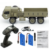 Fayee FY004A 1/16 2.4G 6WD Rc Car Proportional Control US Army Military Truck RTR Model Toys Without a single camera+1 battery_1:16