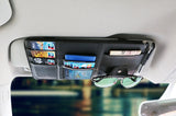 Car Sun Visor Card Holder Glasses Clip with Mobile Phone Bag