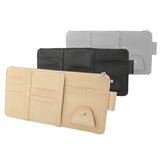 Car Sun Visor Card Holder Glasses Clip with Mobile Phone Bag