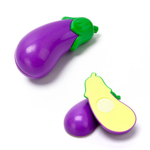 Children Cute Pretend Play Simulation Fruit Vegetable Set for Kids   eggplant