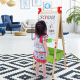 Children's Lift able Easel with Top Shaft and Non-Woven Storage HB-D126S