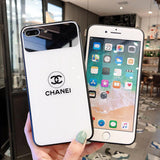 Chanel Icon Phone Case for iPhone6/6S, 6/6S PLUS, 7/8, 7/8plus, X/XS, XR, XS MAX Stylish Chic Mirror Full Protection Anti-falling black