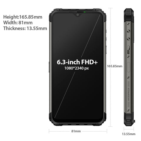 Ulefone Armor 7E Rugged Mobile Phone Helio P90 4G 128G Smartphone WiFi IP68 Global Version Android 9.0 NFC/48MP black