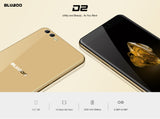 Bluboo D2 5.2 inch 3G Smartphone MTK6580A Quad Core Android 6.0 1G RAM 8G ROM Cell Phone Dual Rear Cameras 3300mAh Mobile Phone Gold_5.2