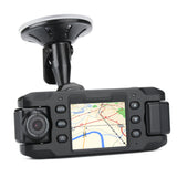 Carcam III Car DVR - 2 x 180 Degree Rotating Cameras, 2.3 Inch LCD Screen, G-Sensor, GPS, 140 Degree Lens