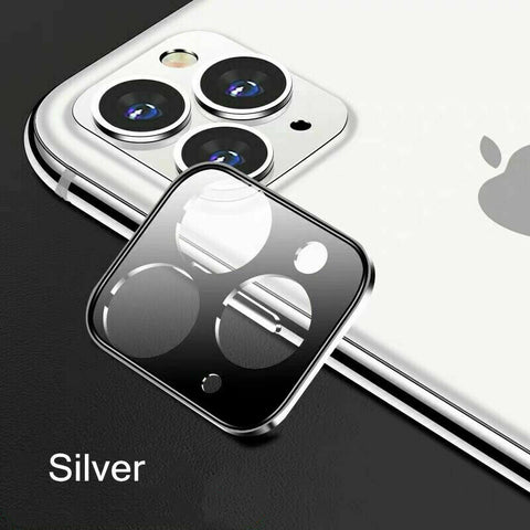 Phone Screen Film For iPhone 11/11 Pro/11 Pro Max Full Cover Tempered Glass Camera Lens Screen Protector Silver