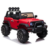 Kids Ride On 12V Car SUV/Jeep MP3 player 2.4GHZ Remote Control with colorful LED Lights - Red **