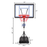 HY-B064S Portable Movable Swimming Pool PVC Transparent Backboard Basketball Stand (Basket Adjustment Height 1.15m-1.35m) Maximum Applicable For 7 # Ball