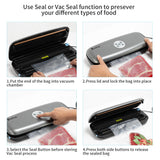 Zokop V61 PLUS Food Vacuum Sealer Machine Integrated Cutter Multi Mode *