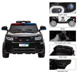 12V Kids Police Ride On Car Electric Cars 2.4G Remote Control, LED Flashing Light, Music & Horn **