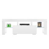 Elegant Household Decoration LED TV Cabinet with Single Drawer White