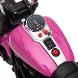 Kids Electric Ride-on Motorcycle with Training Wheels for Boys or Girls 6V Pink **