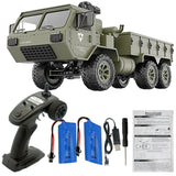 Fayee FY004A 1/16 2.4G 6WD Rc Car Proportional Control US Army Military Truck RTR Model Toys With camera+2 batteries_1:16