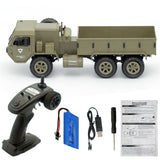 Fayee FY004A 1/16 2.4G 6WD Rc Car Proportional Control US Army Military Truck RTR Model Toys Without camera +2 batteries_1:16