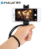 PULUZ Handheld Grip Holder Live Broadcast Selfie Rig Stabilizer Tripod Adapter Mount for Smartphones black