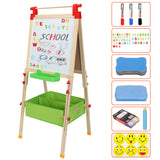 Children's Lift able Easel with Top Shaft and Non-Woven Storage HB-D126S