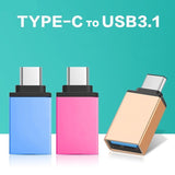 USB-C Type C 3.1 Male to USB 3.0 Type A Female Adapter Sync Data Hub OTG  Gold