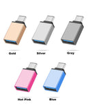 USB-C Type C 3.1 Male to USB 3.0 Type A Female Adapter Sync Data Hub OTG  Gold