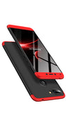 For Redmi 6 3 in 1 Hybrid Hard Case Full Body 360 Degree Protection Back Cover  Red black red