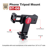 Smartphone Video Kit Microphone Tripod Vlog Vertical Shooting Phone Mount Kit 3.5mm Jack Video Audio Record Stand black