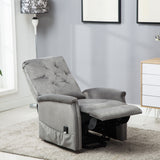 Power Lift Recliner Chair, Comfortable Velvet Fabric, Power Reclining Chair-Support Pickup