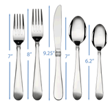 20 Piece Stainless Steel Flatware Set, Tableware set for 4